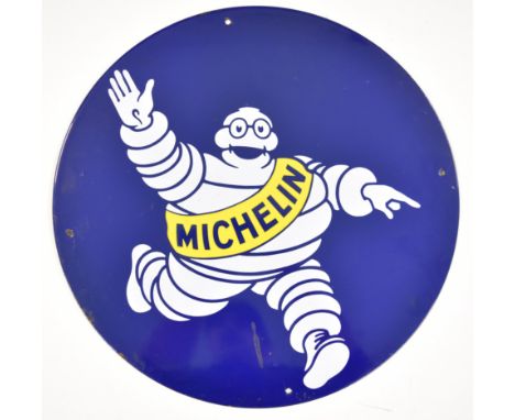 Michelin enamel advertising sign, diameter 40cm