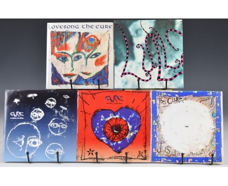 Fifteen Post Punk / New Wave 7" singles by The Cure comprising Friday I'm In Love, Just Like Heaven, A Letter To Elise, Lulla