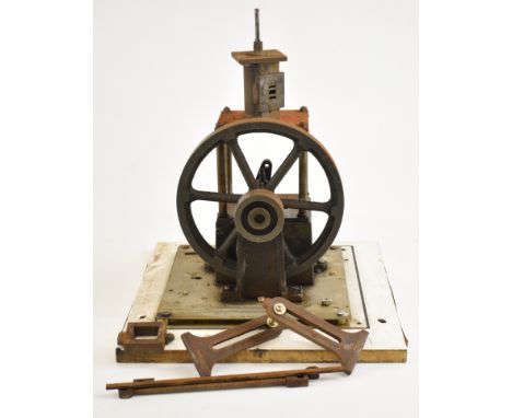 Part built Stuart James Coombes single cylinder live steam engine, with spoked flywheel