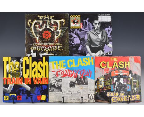 Twenty five Punk / Post Punk / New Wave 7" singles including four The Clash, two The Cult, two The Damned, Skids, The Underto