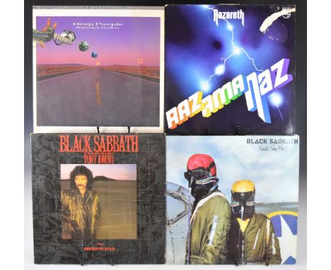Approximately sixty Hard Rock / Heavy Metal / Prog Rock / Rock LPs including Guns n Roses, Def Leppard, two Black Sabbath, Oz