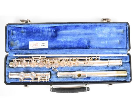 Selmer USA silvered flute, in fitted case.