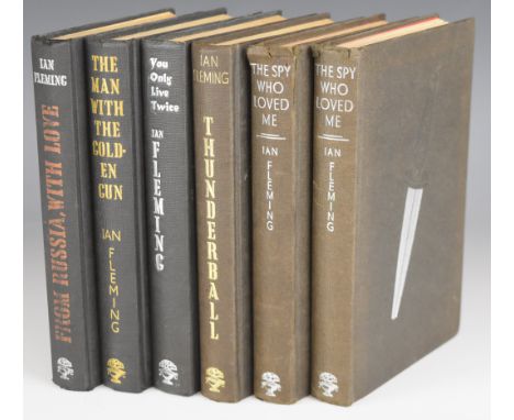 Group of Ian Fleming James Bond first editions published by Jonathan Cape comprising Thunderball 1961, The Spy Who Loved Me 1