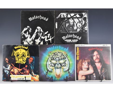Collection of approximately thirty Hard Rock/Rock/Pop 7" records including eight Motorhead, three The Jam, two Bauhaus, Elvis