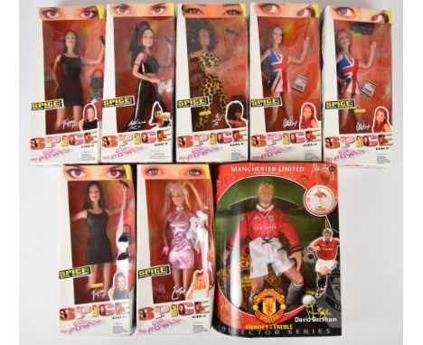 Seven Galoob Spice Girls 'Girl Power' dolls comprising Emma 23502, Mel C 23503,&nbsp;Mel B 23505&nbsp;two Geri 23504 and two&