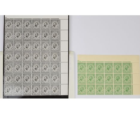 1911 &frac12;d bluish green die 1B watermark crown, top right corner marginal block 18, unmounted, original gum with light cr