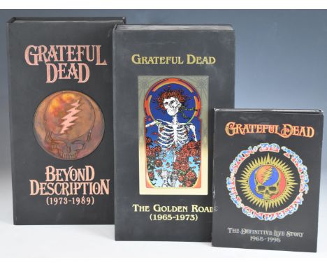 Three Grateful Dead CD box sets comprising Beyond Description (1973-1989) twelve CD set, The Golden Road (1965-1973) twelve C