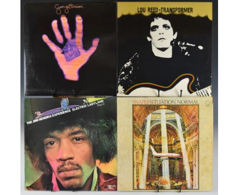 Seven Psych Rock / Rock LPs comprising Jimi Hendrix Electric Ladyland Pts 1 &amp; 2 and War Heroes, Snafu Situation Normal, L