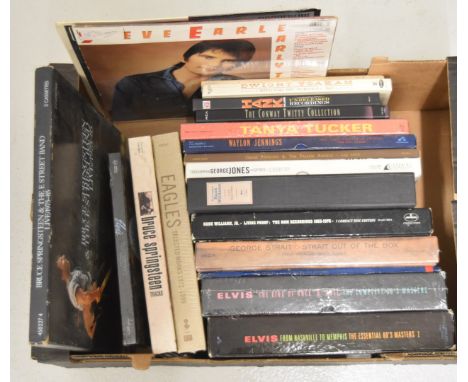 Collection of Rock 'n' Roll / Rock / Country CD box sets, LPs and cassettes comprising seventeen CD box sets to include four 