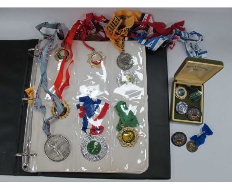 Medals - Usually Athletic, including Sheffield, Prince of Wales, Barnsley Marathons in album, two silver Chesterfield Royal H