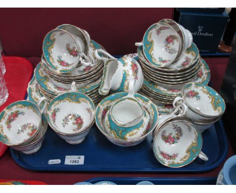 Tuscan 'Naples' Teaware, of forty-one pieces.Large service so not every piece thoroughly checked, First Quality, all items ap