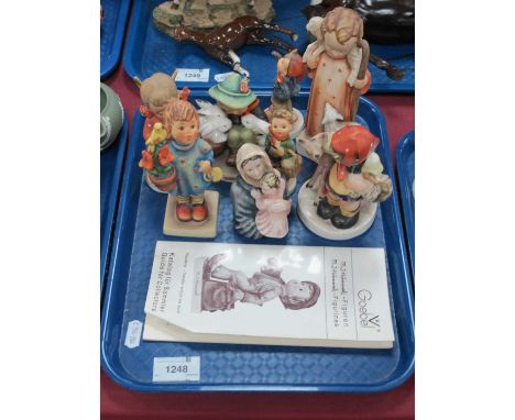 Goebel, Hummel Figures, Congratulations Playmats, Friedel, hand painted figurine, etc:- One Tray.