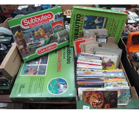 Subbuteo Floodlighting Edition (no floodlights). Continental club edition and club edition, cigarette and trade cards.