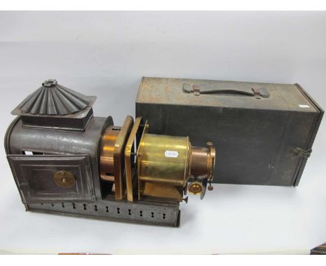 XIX Century Magic Lantern, together with a case.