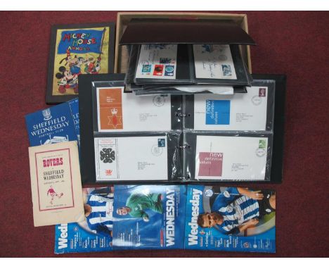 Mickey Mouse Annual 1948, first day covers, football programmes.