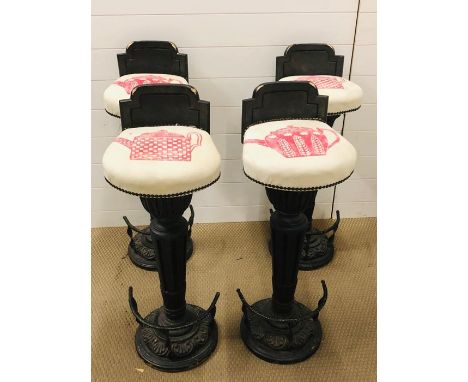 A Set of four Vintage Bar Stools