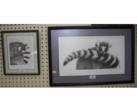 Gary HodgesDemure Lemurlimited edition print 443/850signed and personally inscribed '9820 x 40 cmand 'Dreamtime'144/85017 x 1