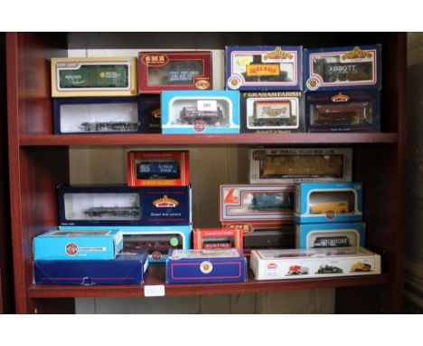 OO and HO freight stock: various makers including Lima, Airfix, Bachmann, Hornby Railways, G.M.R. and Model Power in boxes (2