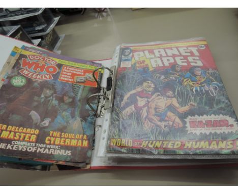 A folder of 1970's and later comics including Planet of the Apes, Doctor Who etc