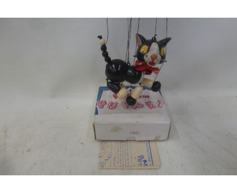 A Pelham puppet - 'Type A Cat', mid 1950s with original ribbon and instructions.