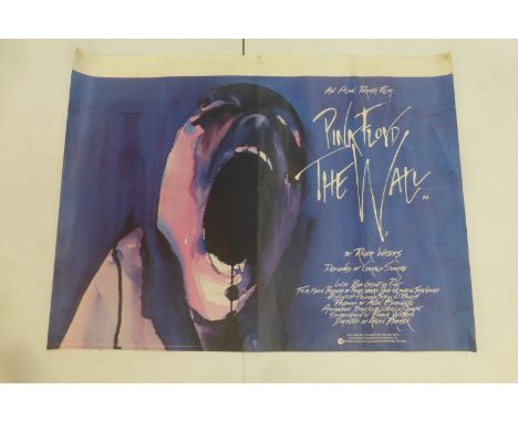 An original Pink Floyd 'The Wall' promotional poster, folded and bluetack staining to the rear.