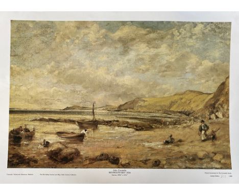 A large quantity of colour prints after Constable, 'Weymouth Bay 1816', all numbered in pencil 