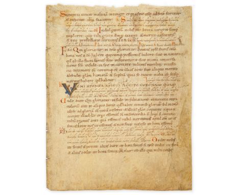 Leaf from an illuminated monastic Missal, - in Latin, on parchment [southern Germany in Latin, on parchment [southern Germany