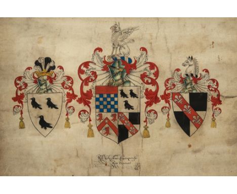 Armorial Roll for the Palmer family, - issued by Robert Cooke, Clarenceaulx King of Arms issued by Robert Cooke, Clarenceaulx