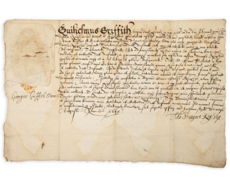 Charter for William Griffiths, - countersigned by Bishop George Griffiths of St  countersigned by Bishop George Griffiths of 