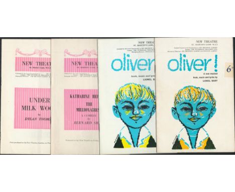 The New Theatre, St Martins Lane, 4 programmes. Oliver starring Ron Moody as Fagan and Barry Humphries as Mr Sowerberry, prod