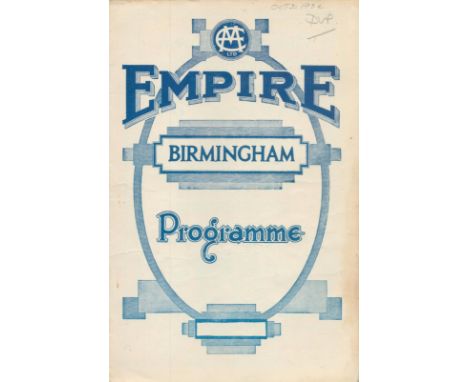 The Empire, Birmingham, Programme for The Carnival Review of 1934. From single vendor collection of Books, Music Scores, Thea