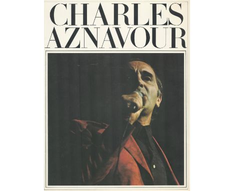 Charles Aznavour and his Musicians, Official programme. The Dome, Brighton on Monday, 3rd November 1975. Ticket included. 14 