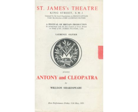 St. Jamess Theatre, King Street, S.W. 1, programme, first performance, May 11th, 1951. 5"x8". A festival theatre production. 