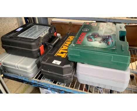 Dewalt electric rotary saw, Bosch router, large Black &amp; Decker power drill + other drills