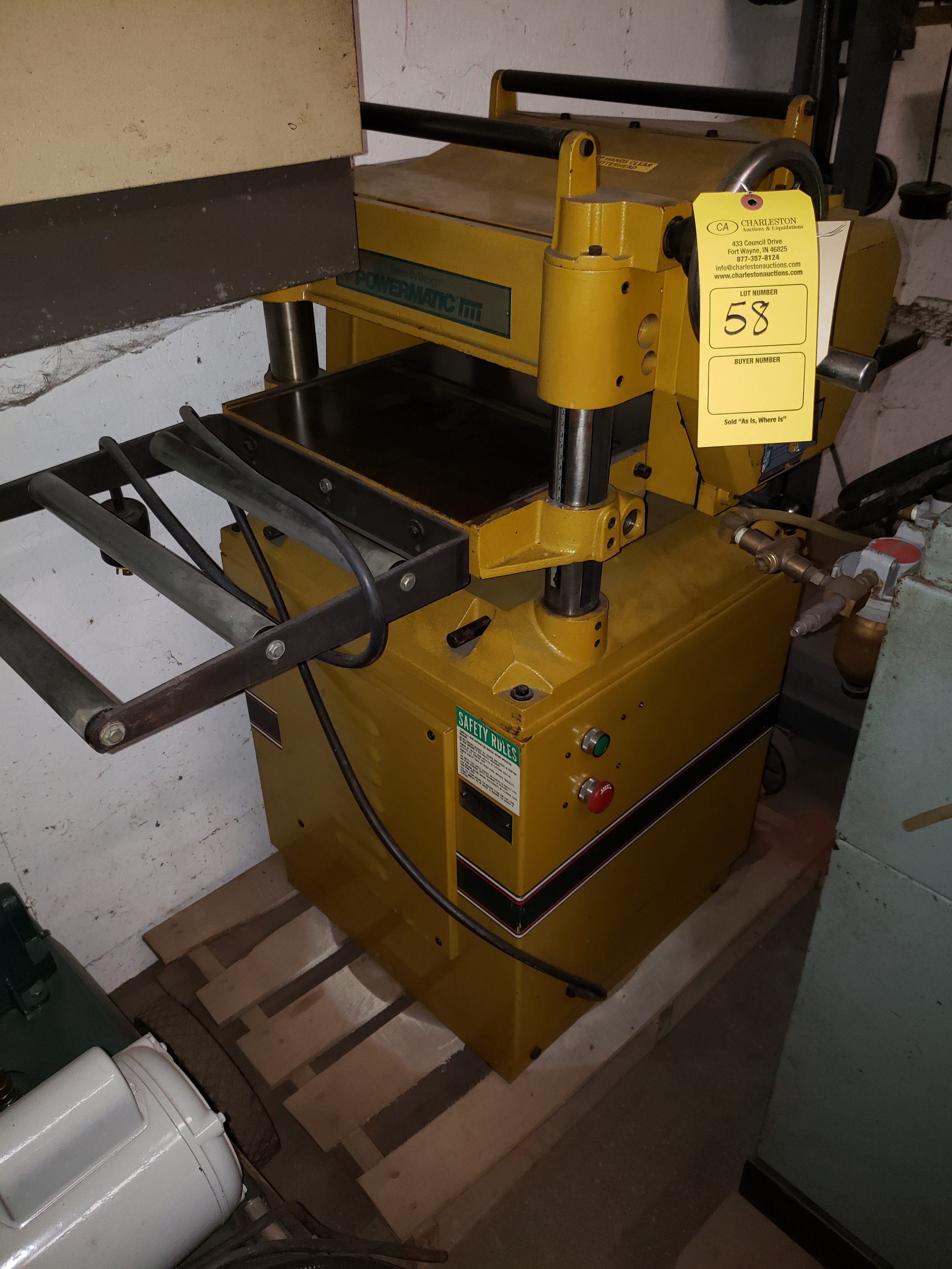 POWERMATIC PLANER MODEL15 S98150182 15" X 6" 3HP/3PH