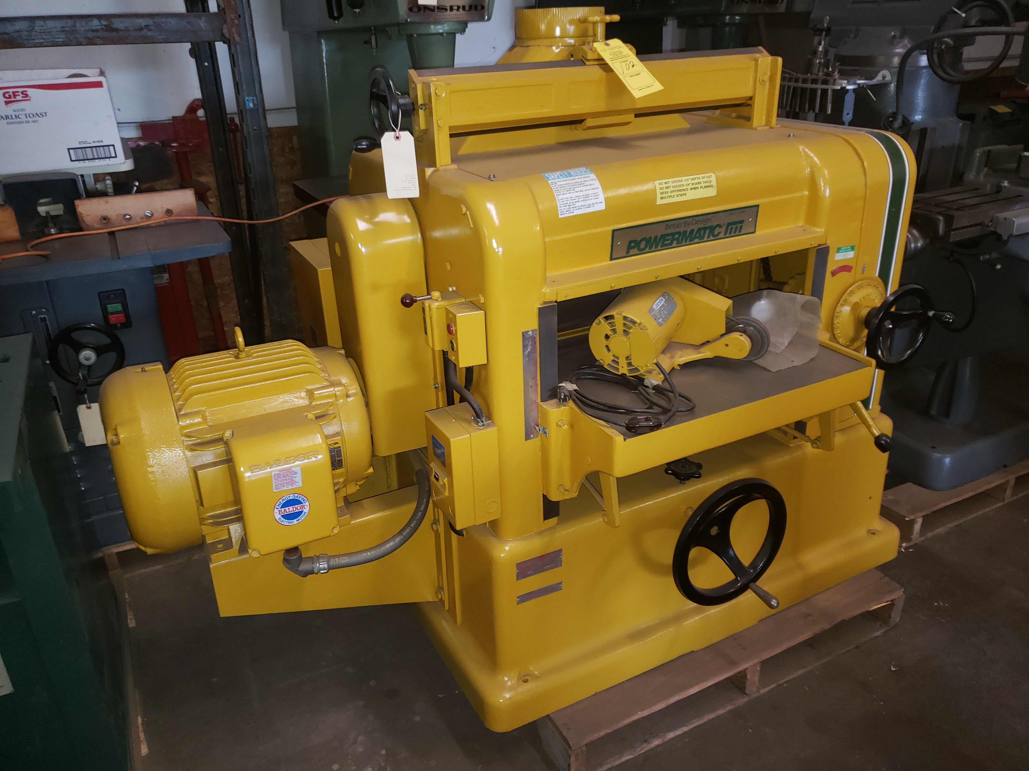 POWERMATIC PLANER W/ SHARPENER MODEL225 24" 3PH/25HP/230480VOLT