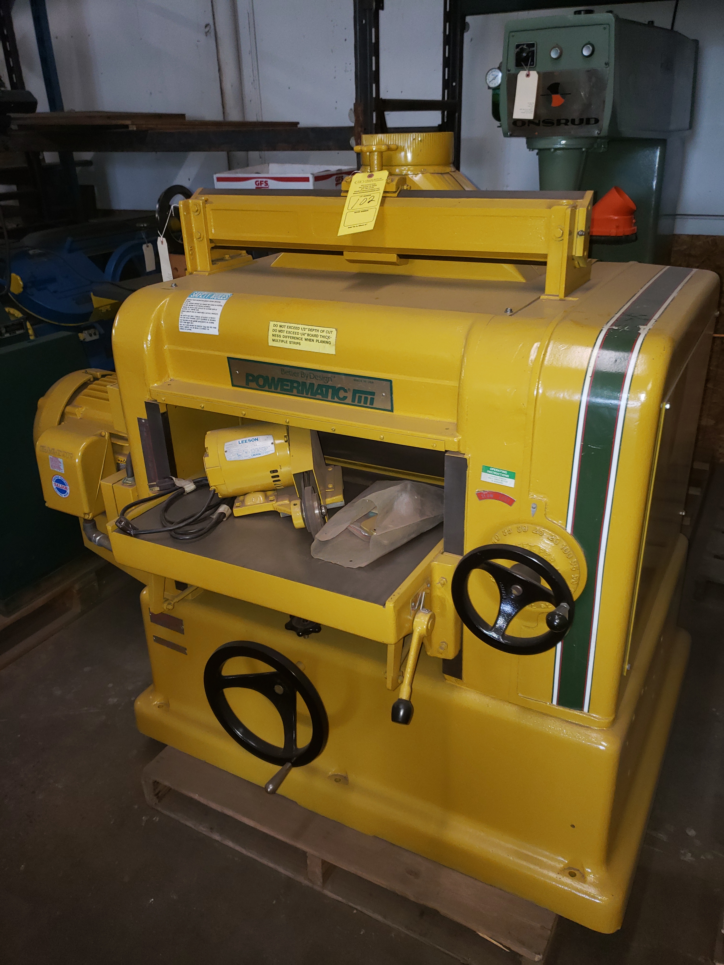 POWERMATIC PLANER W/ SHARPENER MODEL225 24" 3PH/25HP/230480VOLT