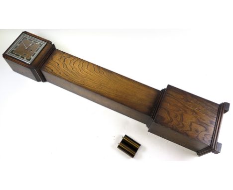 Oak cased grandmother clock