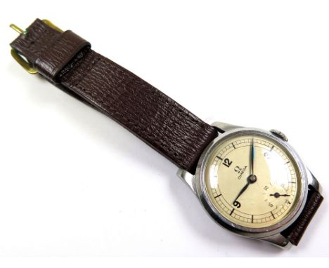 Gents Omega stainless steel manual wind wristwatch