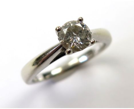 9ct White Gold Solitaire Diamond Ring Diamond 0.50 carat weight size I weight 2.5 grams 