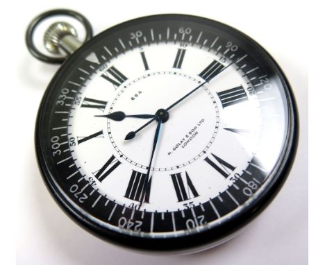 H. Golay & Son Limited, London navigation watch, no. 684. the case back with H (broad arrow) S4 engraving. approx 62mm