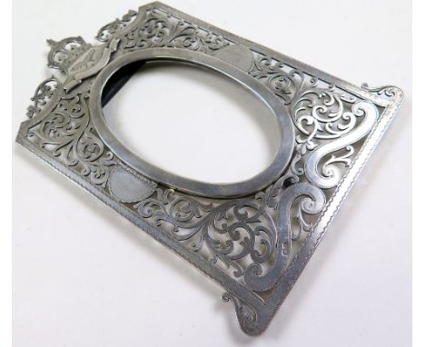 Silver photograph frame hallmarked for Chester 1901 on back & front (part) weight approx 4 ¼.ozs. lovely item, possibly Royal