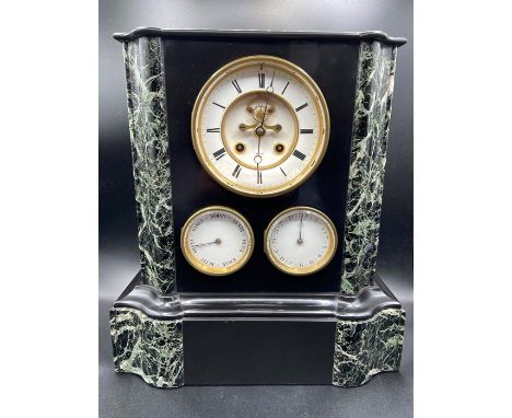 Malecot a Paris were working in the early to mid 19th Century and this clock would date to circa 1860 This is a fine marble a