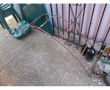 Wrought iron gate and arch section