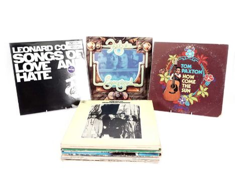 A collectors' bundle of mixed Folk-Rock LPs, artists to include: Bob Dylan; The Byrds; Leonard Cohen; Foghat; The Waterboys; 