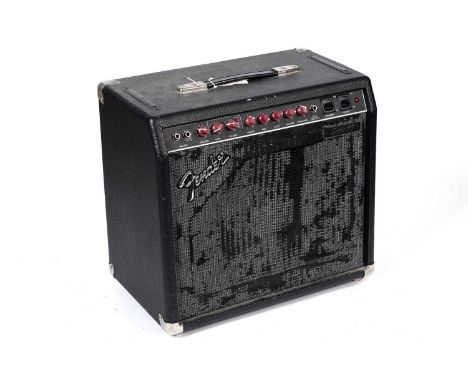 A Fender Super 60 valve guitar amplifier (Rivera era), with red knobs, numbered LO 164009, with twin inputs, footswitch and s