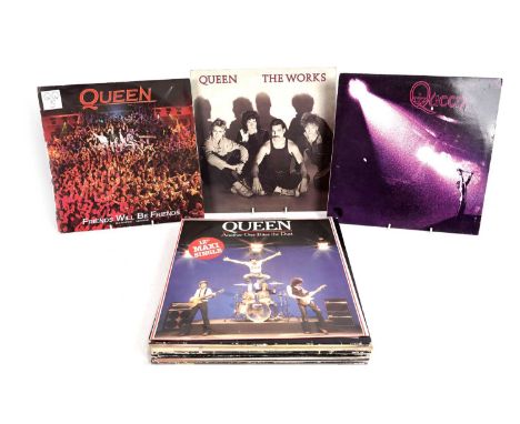 Queen and associated solo LPs and 12" singles, to include: A Night at the Opera; A Kind of Magic; Live Killers; Greatest Hits