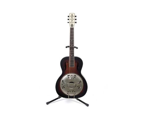 A Gretsch G9240 Alligator round neck resonator guitar, with laminated mahogany body, padauk fretboard fitted with 'Ampli-Soni
