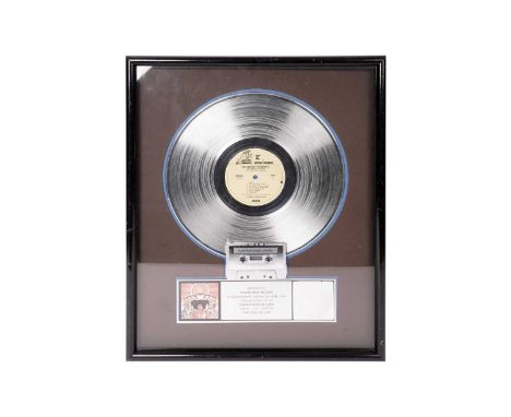 The Jimi Hendrix Experience - Axis Bold As Love, framed platinum record, presented to Warner Bros. Records, to commemorate th