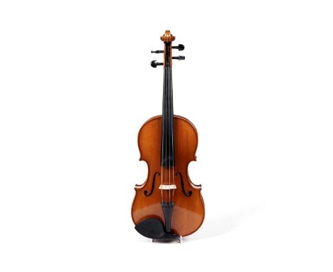 An Eastman strings AF033 Westbury model 4/4 viola, with light amber varnish, length of back 39.5cms, cased with bow.